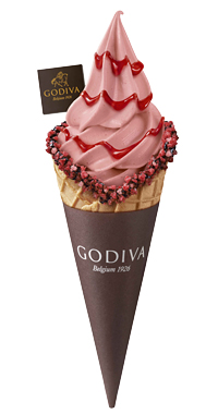 ゴディバ ソフトクリーム ホワイトチョコレート ストロベリー